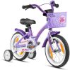 Prometheus Bicycles &#xAE, Kinderfiets 14'' vanaf 3 jaar met zijwieltjes in paars & wit online kopen