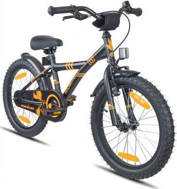 Prometheus Bicycles ® Hawk Fiets 18'', matzwart-oranje Zwart