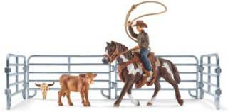 Schleich ® Speelfiguur Farm World, team roping met cowboy(41418 )