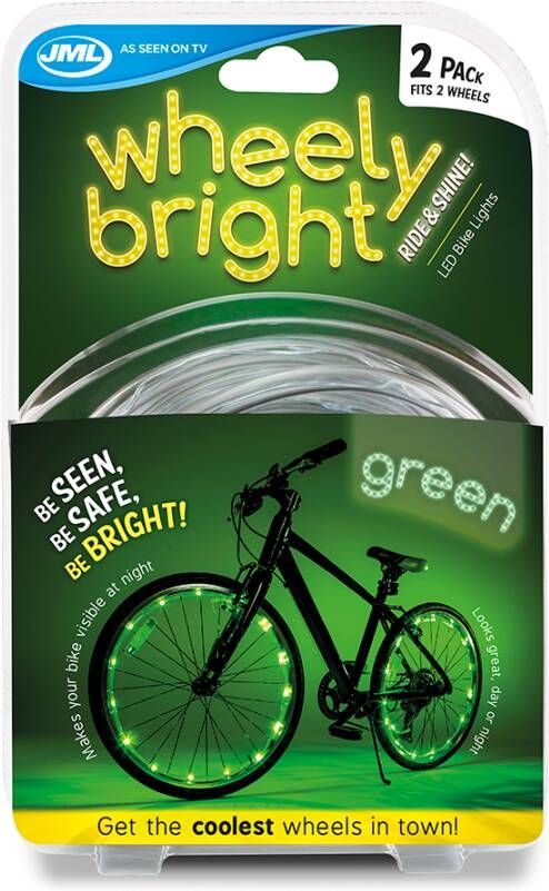 Merkloos Wheely Bright Led 2 Wiel Groen