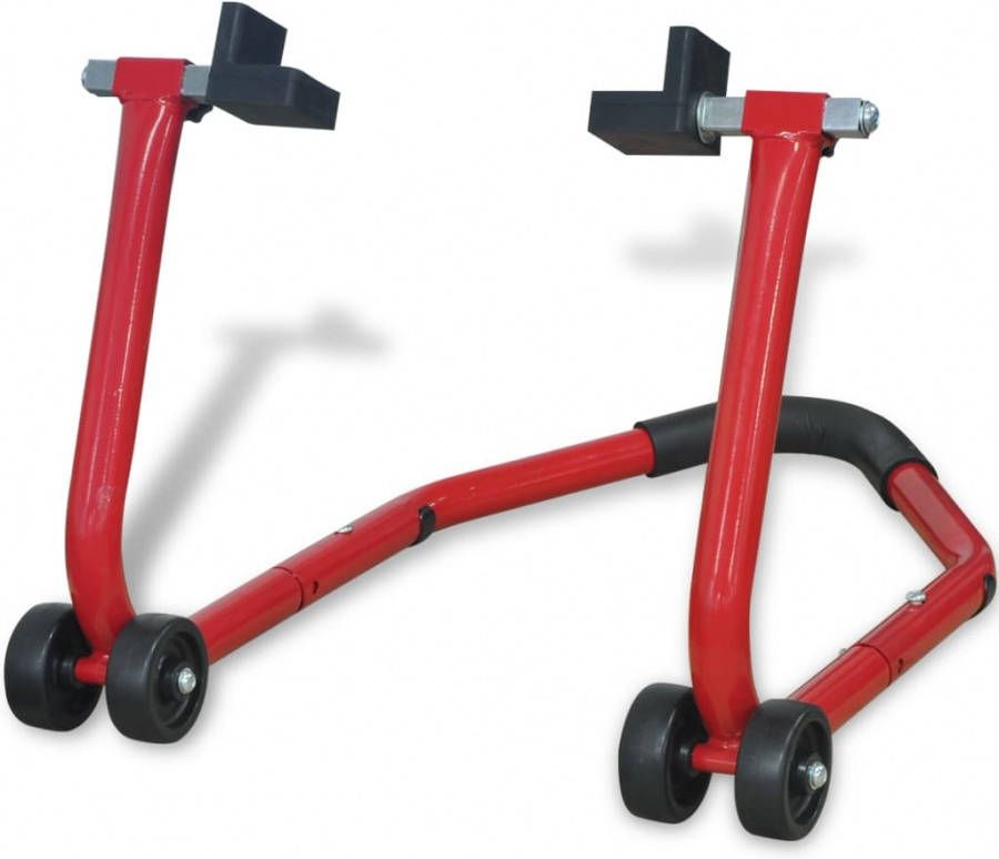 VIDAXL Motorfiets achterwiel paddock standaard rood