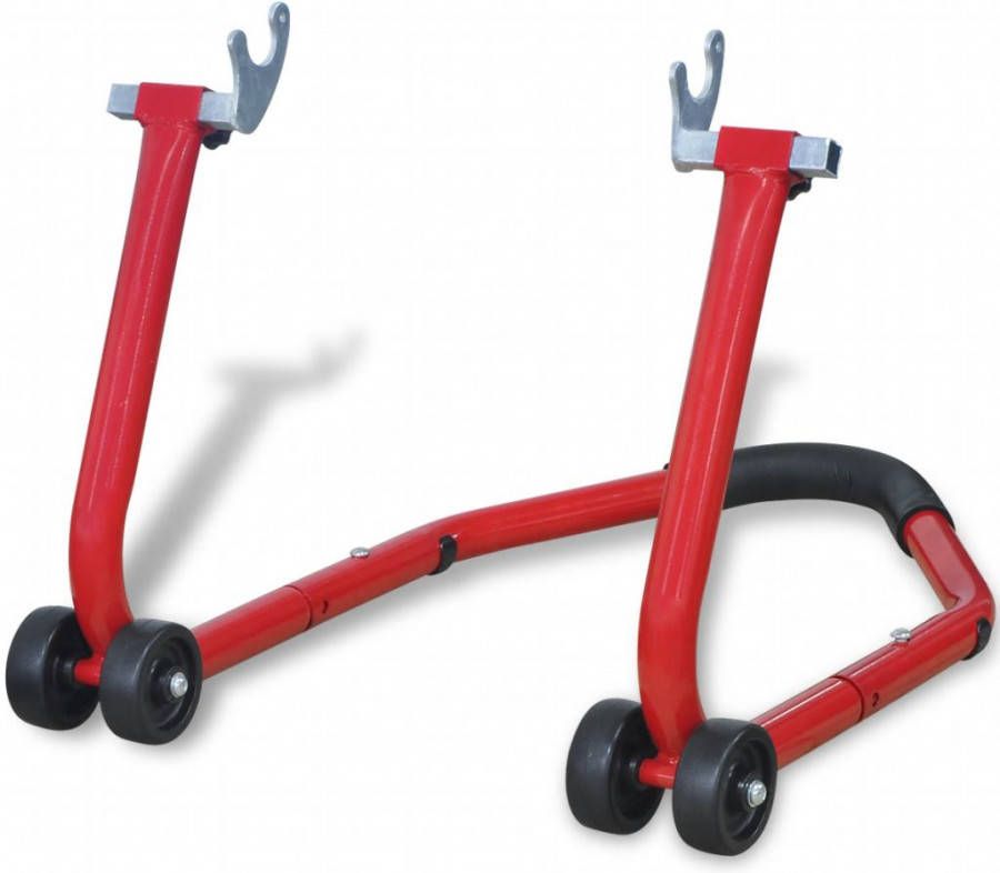VIDAXL Motorfiets achterwiel standaard rood