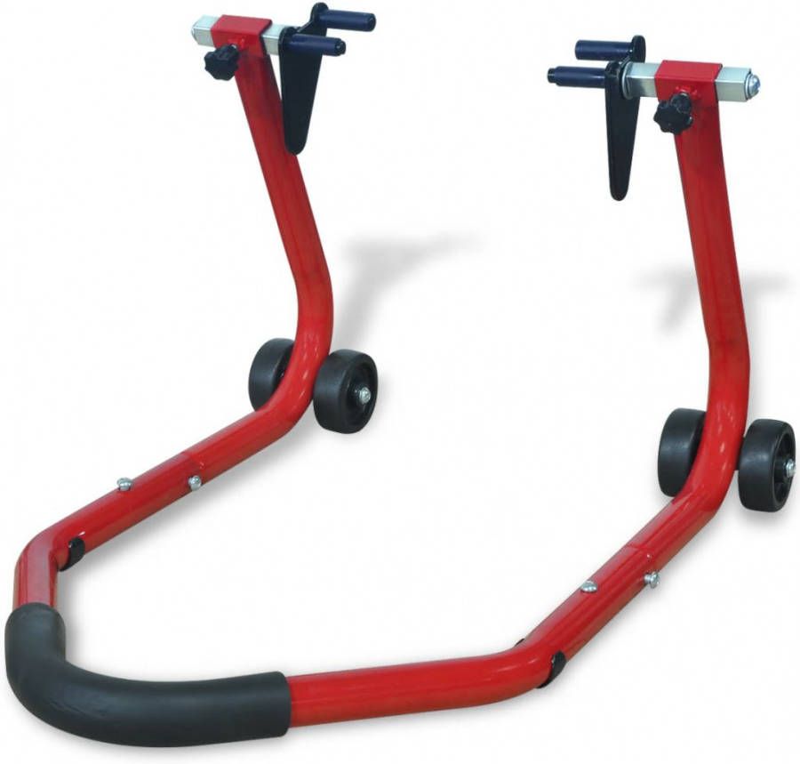 VIDAXL Motorfiets voorwiel standaard rood