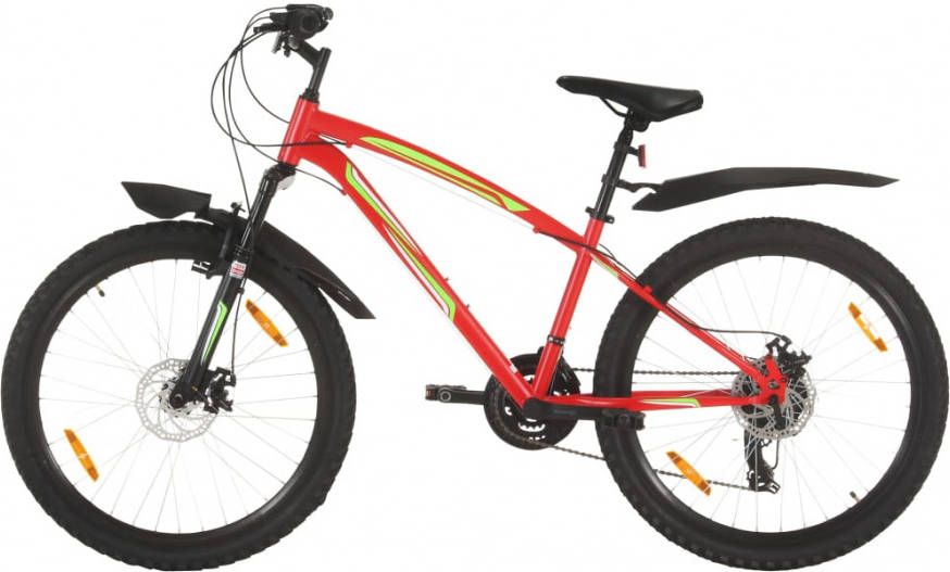VIDAXL Mountainbike 21 versnellingen 26 inch wielen 36 cm rood