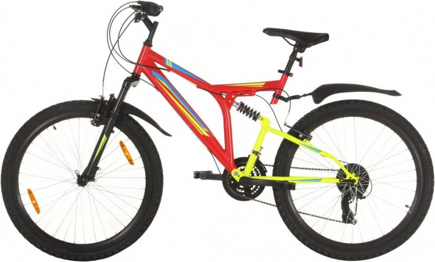 VIDAXL Mountainbike 21 versnellingen 26 inch wielen 49 cm rood